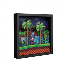 Pixel Frames 9x9 Shadow Box Art: Sonic the Hedgehog - Idle Pose