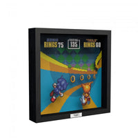 Pixel Frames 9x9 Shadow Box Art: Sonic the Hedgehog 2 - Special Stage