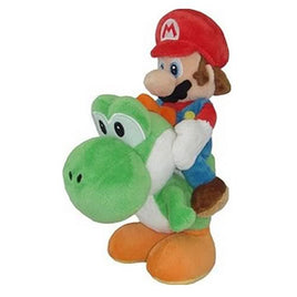 Super Mario All Star Collection: Mario Riding On Yoshi 8" Plush (S)