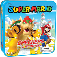 Super Mario Checkers & Tic-Tac-Toe Collector's Game Set