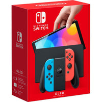 Nintendo Switch OLED Console w/ Neon Blue & Neon Red Joy-Con
