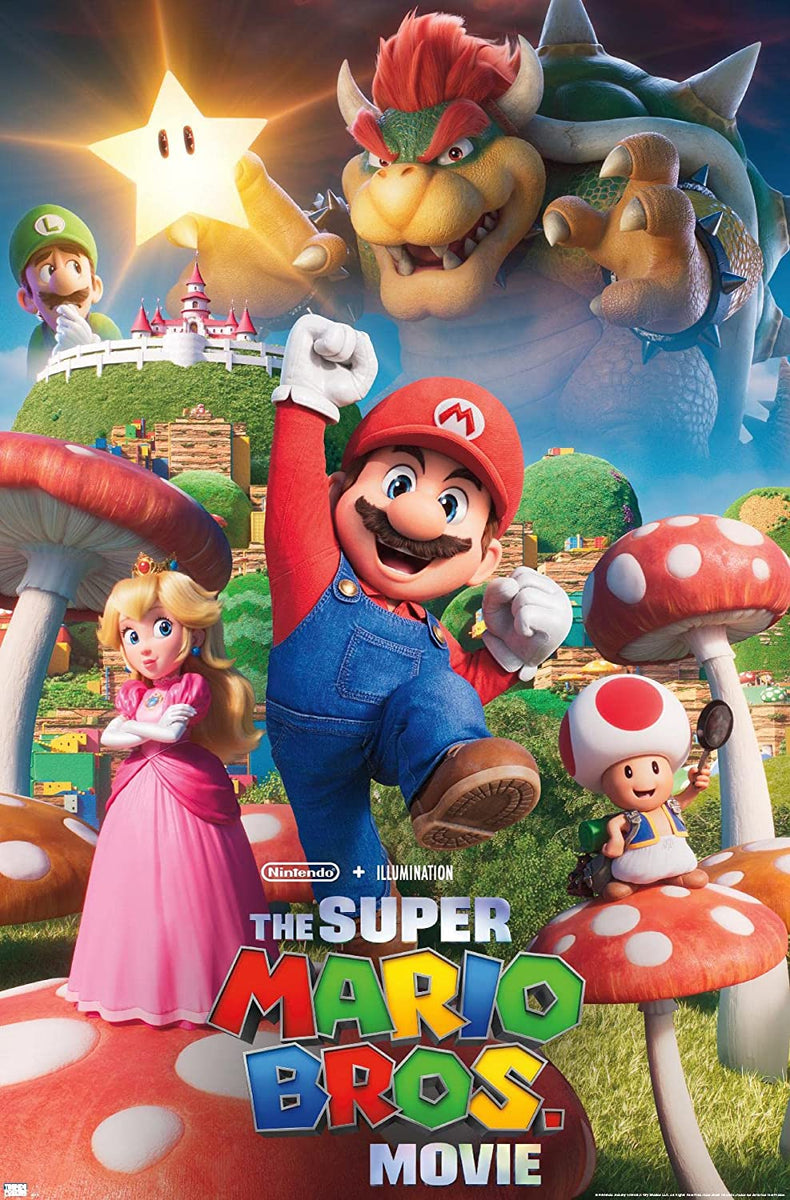 The Super Mario Bros. Movie Rolled Poster: Mushroom Kingdom Key Art [2 ...