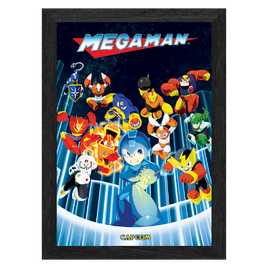 Pixel Frames PLAX 10x12" Framed Lenticular Poster: Mega Man: Robot Master Ambush