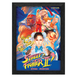 Pixel Frames PLAX 10x12" Framed Lenticular Poster: Street Fighter II: Legends
