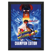 Pixel Frames PLAX 10x12" Framed Lenticular Poster: Street Fighter II: Champion Edition
