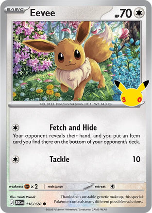 Gamer Life - Yuba City - Eevee [Knockout Collection] #116 - Pokemon Cards - Pokemon 30th Celebration