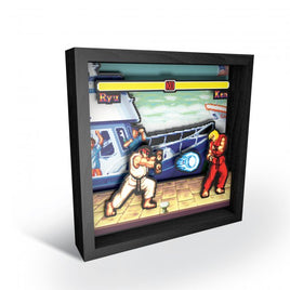 Pixel Frames 9x9 Shadow Box Art: Street Fighter II: Boat Scene