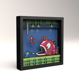 Pixel Frames 9x9 Shadow Box Art: Mega Man 2 - Lantern Fish