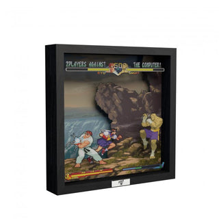 Pixel Frames 9x9 Shadow Box Art: Street Fighter Alpha 2 - A Dramatic Battle