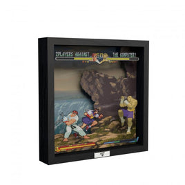Pixel Frames 9x9 Shadow Box Art: Street Fighter Alpha 2 - A Dramatic Battle