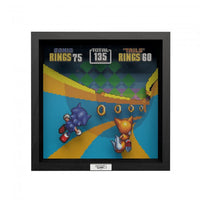 Pixel Frames 9x9 Shadow Box Art: Sonic the Hedgehog 2 - Special Stage
