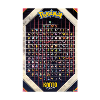 Pokémon: Kanto Region Rolled Poster [22.375