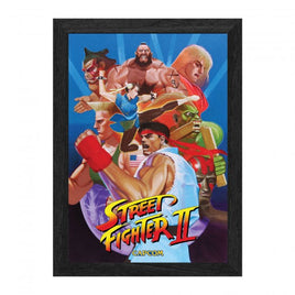 Pixel Frames PLAX 10x12" Framed Lenticular Poster: Street Fighter II: The World Warriors