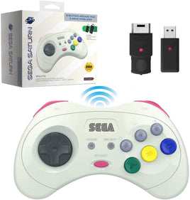 Retro-Bit SEGA Saturn Wireless 2.4 GHz Control Pad V2 [White]