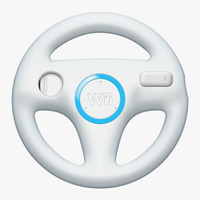 Nintendo Wii Steering Wheel [White]