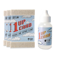 1UPcard™ Video Game Cartridge Cleaning Kit - 3 Pack with Fluid
