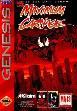 Spider-Man Venom: Maximum Carnage [Black Cartridge] (Genesis)